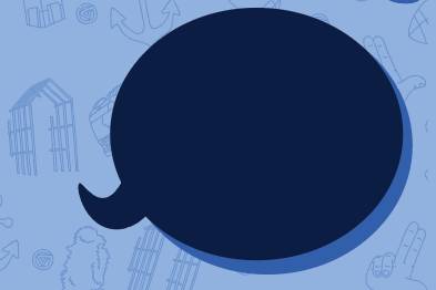 blue speech bubble